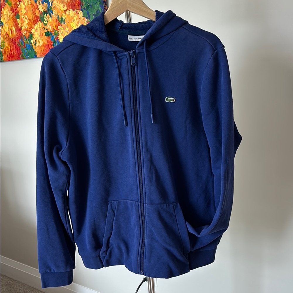 Lacoste Navy Full-Zip Hoodie